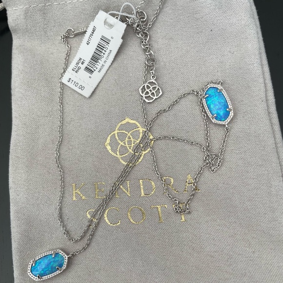 Kendra Scott Ellison Y Necklace in Bright Silver - Picture 7 of 7